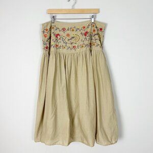 Y2K A-line Skirt Floral Embroidery Westbound Boho Hippie Festival Size 18W